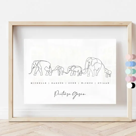 Elephant Family Illustration