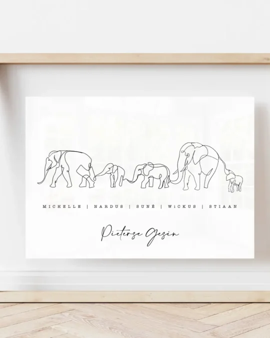 Elephant Family Illustration