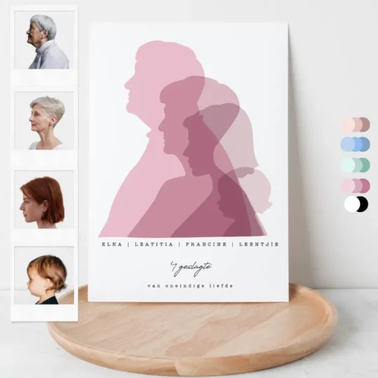 Generational Silhouette Illustration
