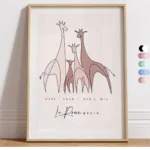 Giraffe Family Illustration