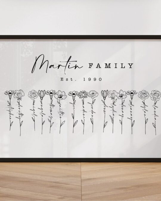 Family Birth Flowers (Deconstructed)