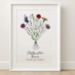 Unique Personalized Gift for Grandmothers and Mothers Custom Family Name Keepsake for Birthday Christmas or Mothers Day