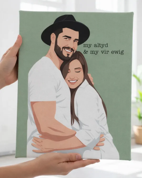 Colour Illustration – Couples Illustration Gift From Your Photo