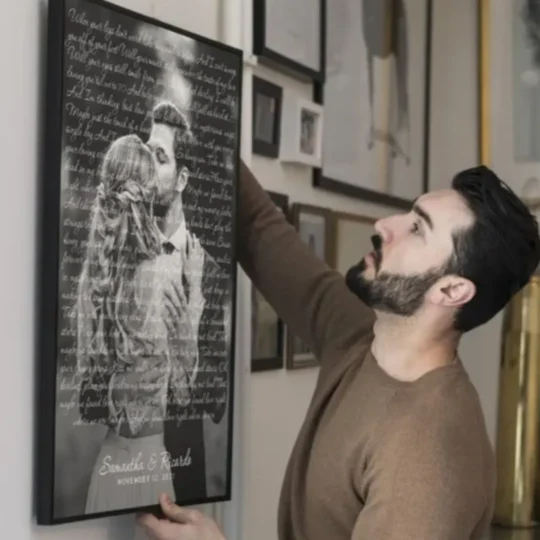 Custom first dance lyrics print for newlywed couples