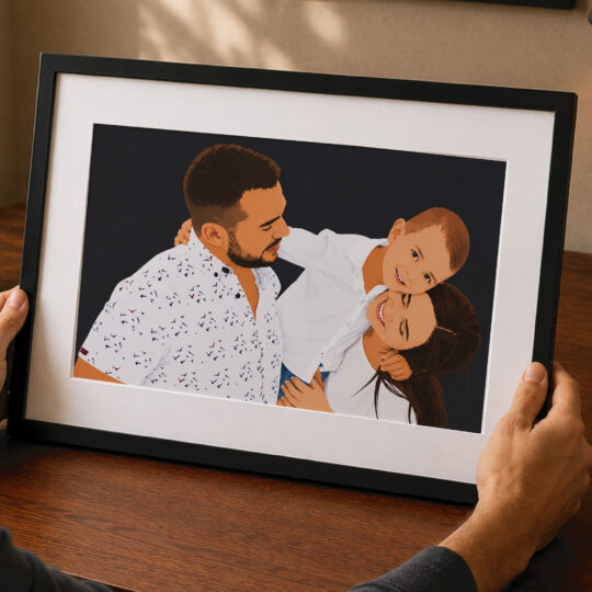 Colour Illustration – Couples Illustration Gift From Your Photo
