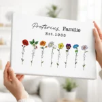 personalised birth flower artwork for grandma