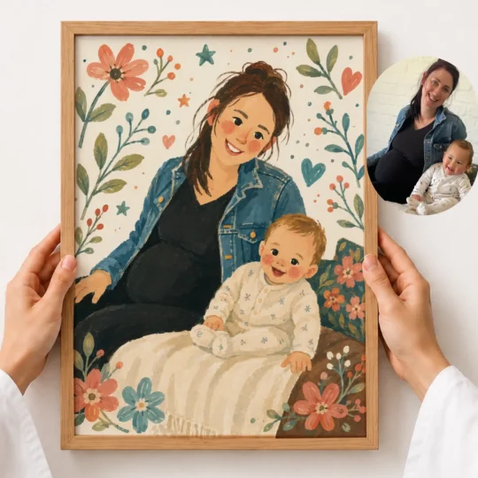 Personalised Illustrated Portrait from Photo – Storybook Style