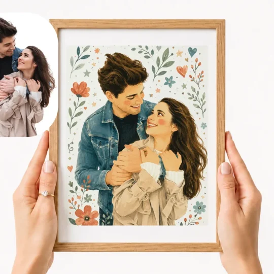 Personalised Illustrated Portrait from Photo – Storybook Style
