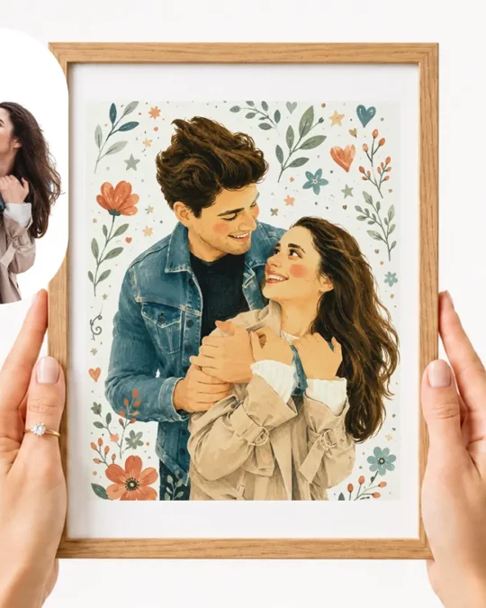 Personalised Illustrated Portrait from Photo – Storybook Style